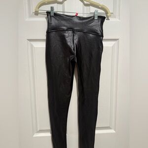 SPANX Shiny Black Leggings